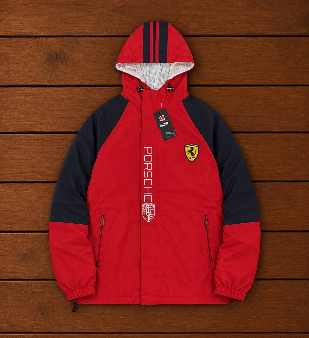 PORSCHE RED HOODED JACKET