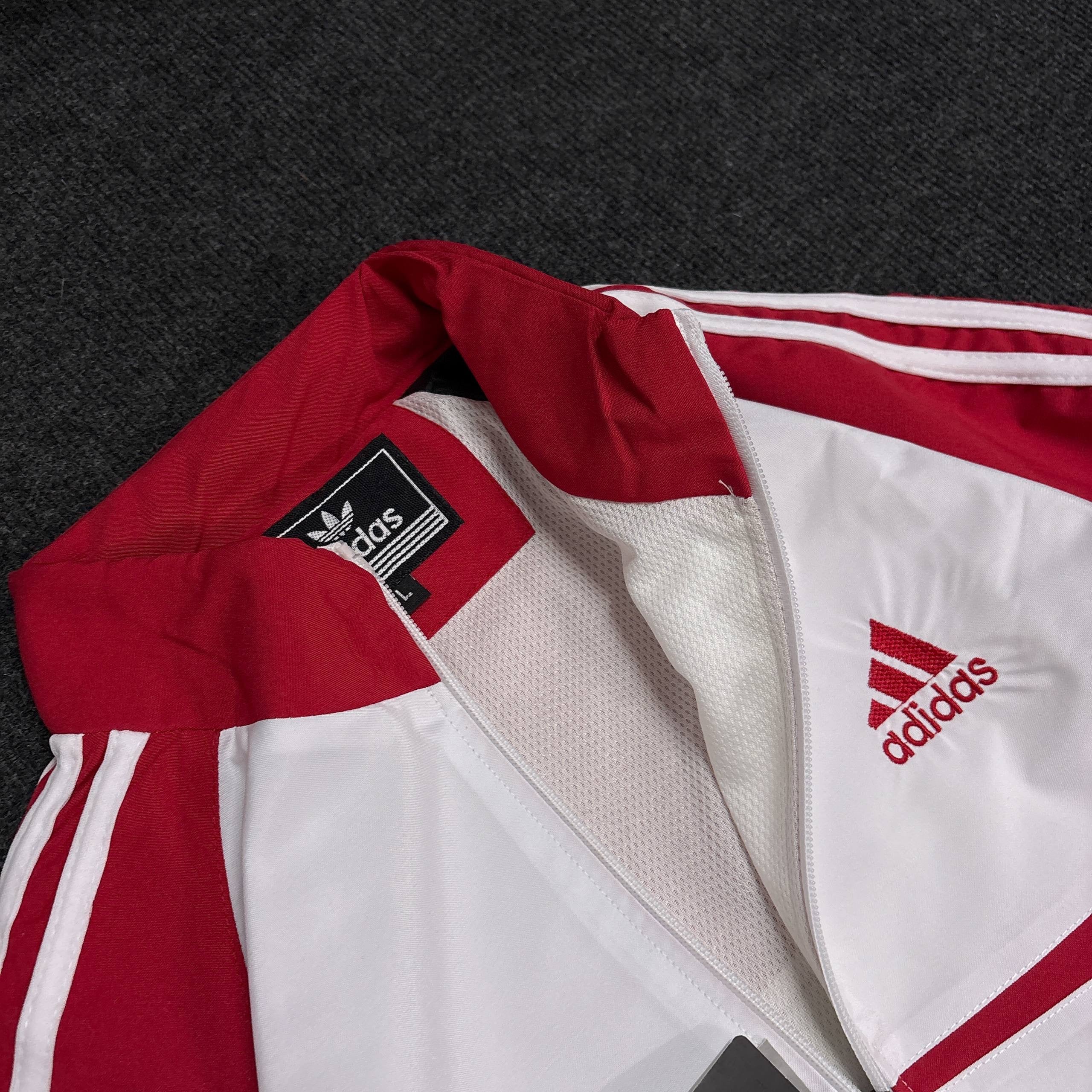ADIDS WHITE RED JACKET