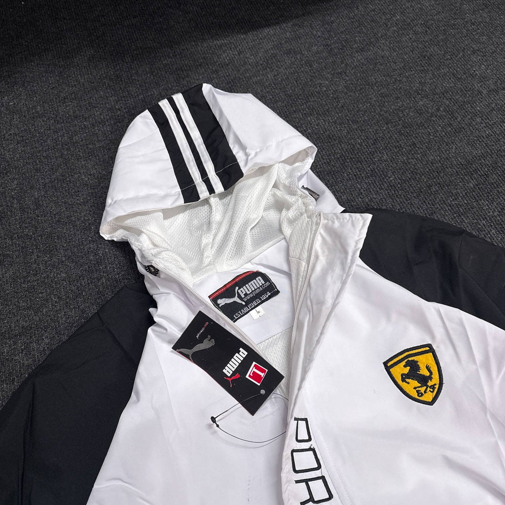 PORSCHE WHITE HOODED JACKET