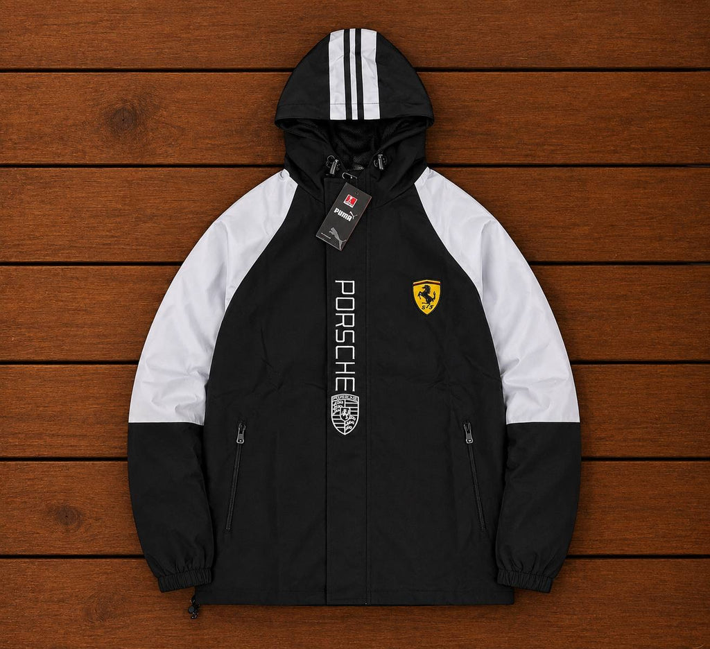 PORSCHE BLACK HOODED JACKET