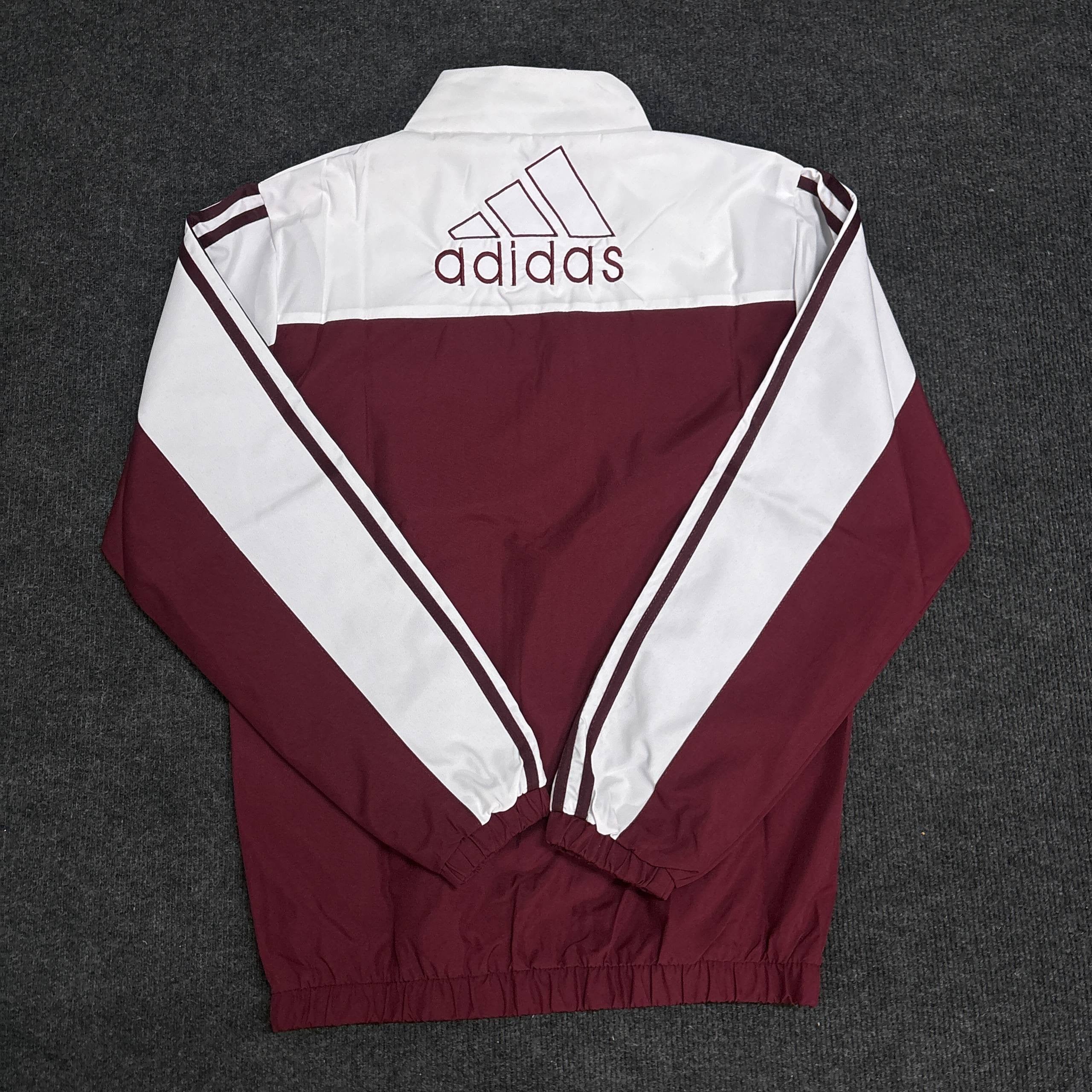 WHITE MAROON RETRO JACKET