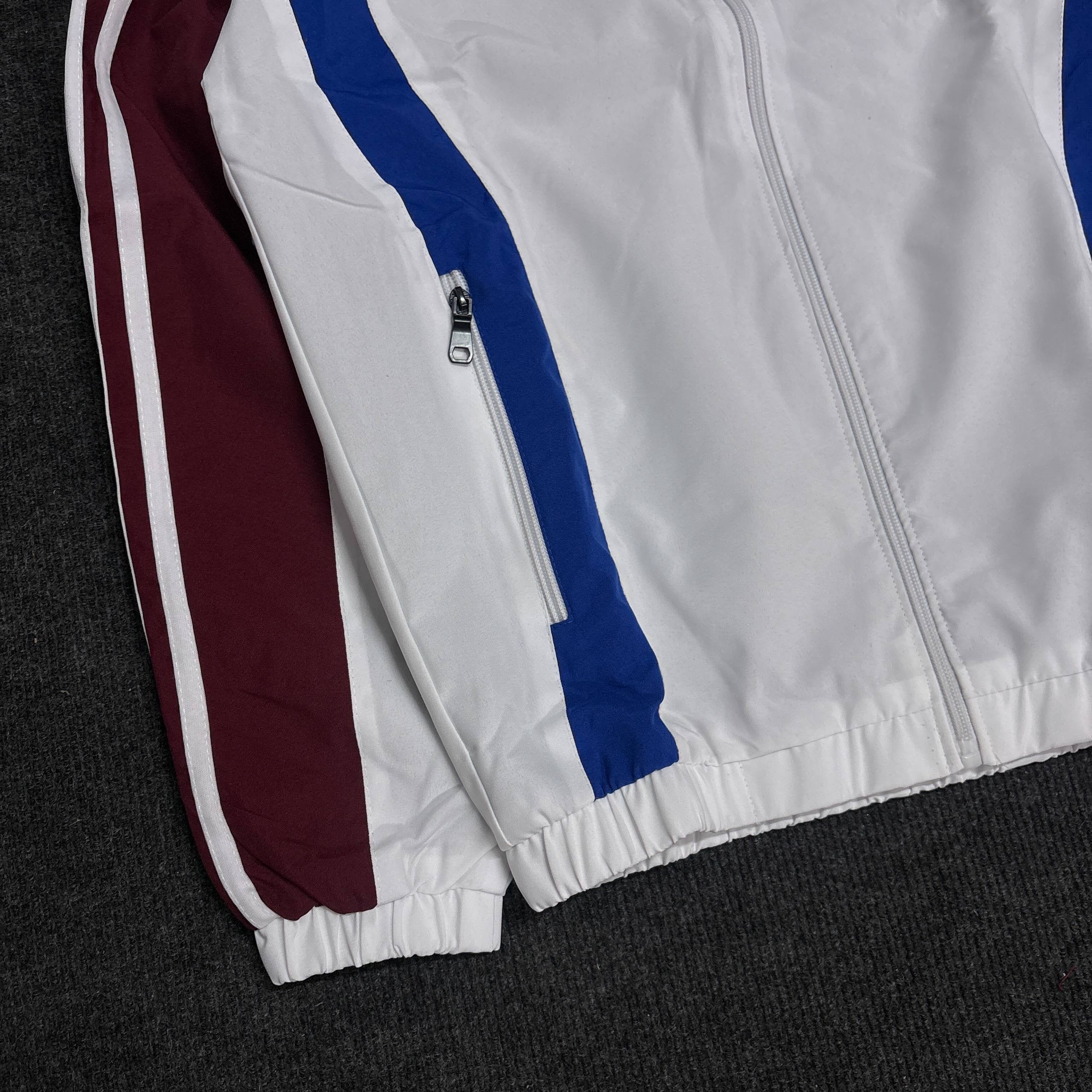 MAROON WHITE RETRO JACKET