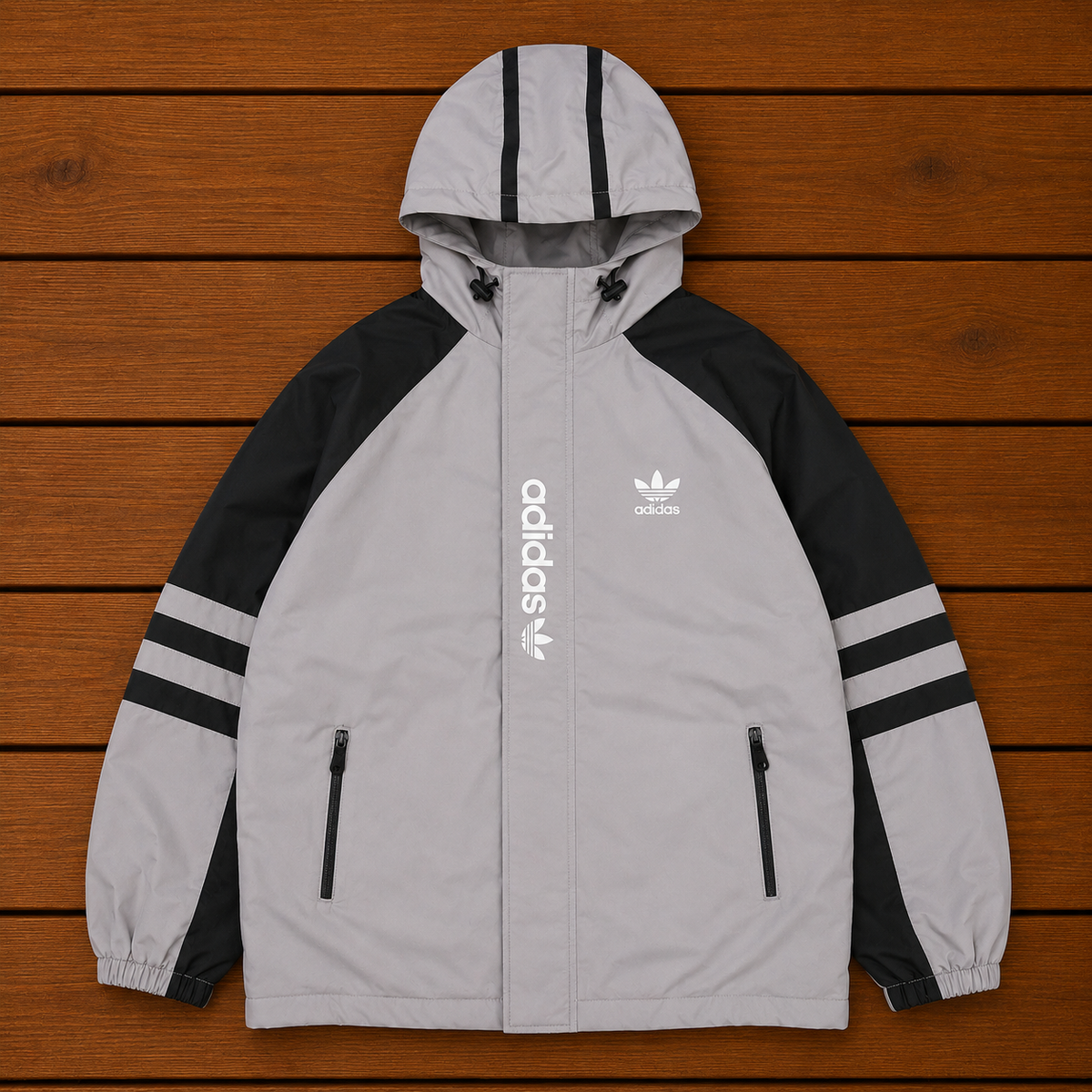 GREY HOODED JACKET