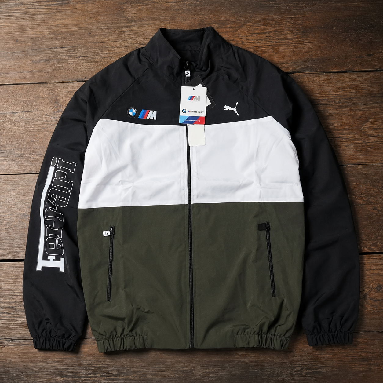 FERRARI BLACK WHITE JACKET