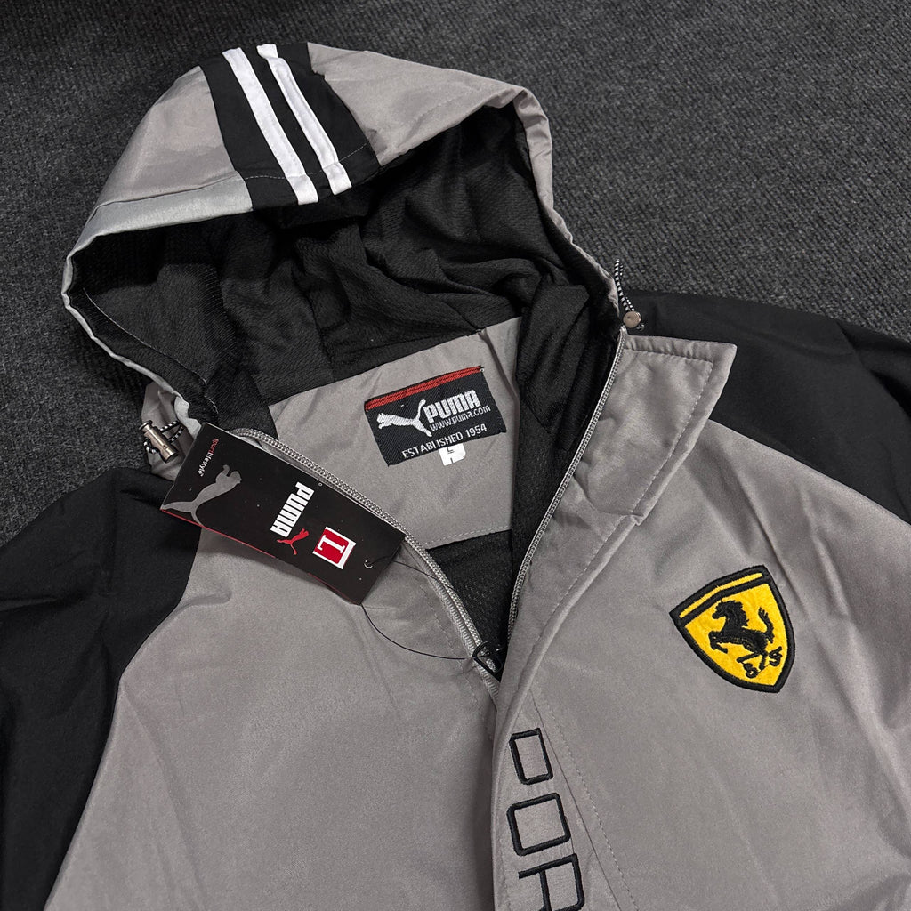 PORSCHE GREY HOODED JACKET