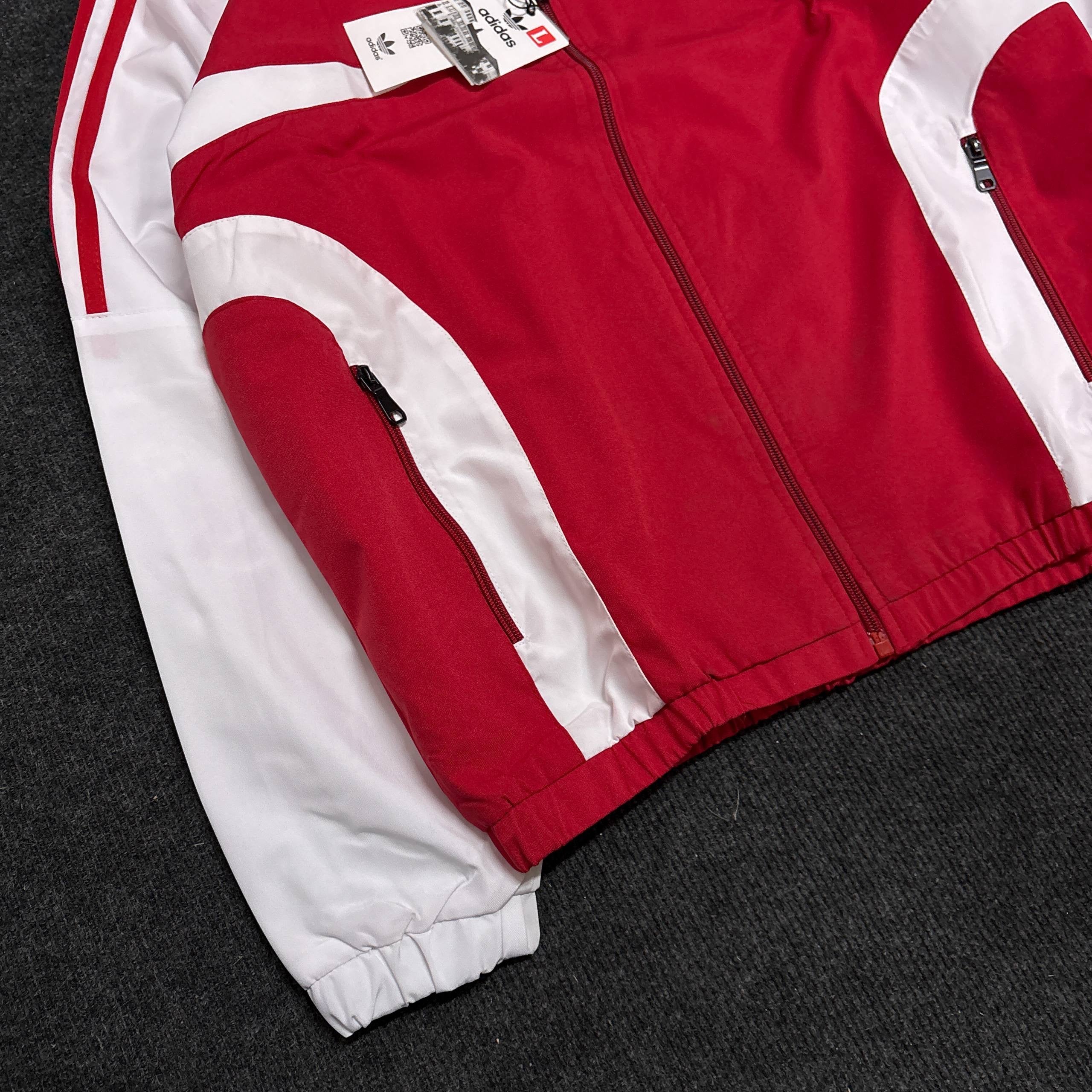 ADIDS RED WHITE JACKET