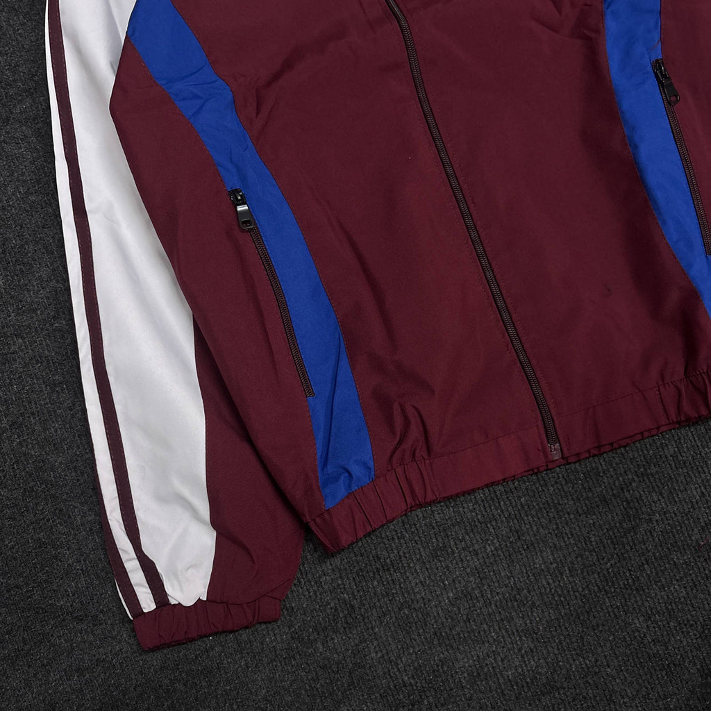 WHITE MAROON RETRO JACKET