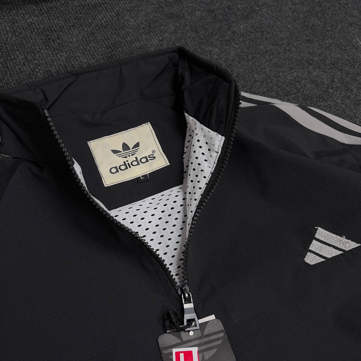 ADIDAS PREMIUM BLACK GREY JACKET