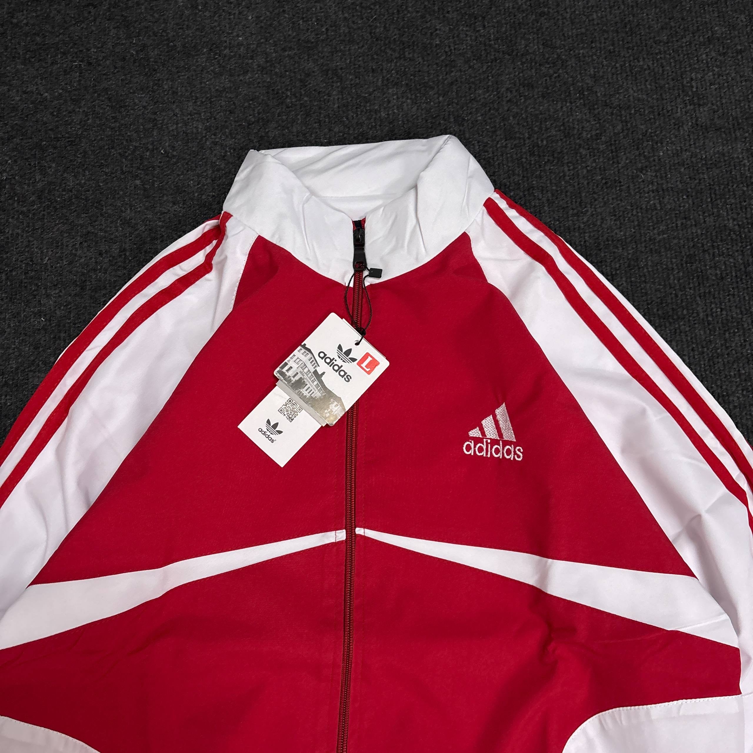 ADIDS RED WHITE JACKET