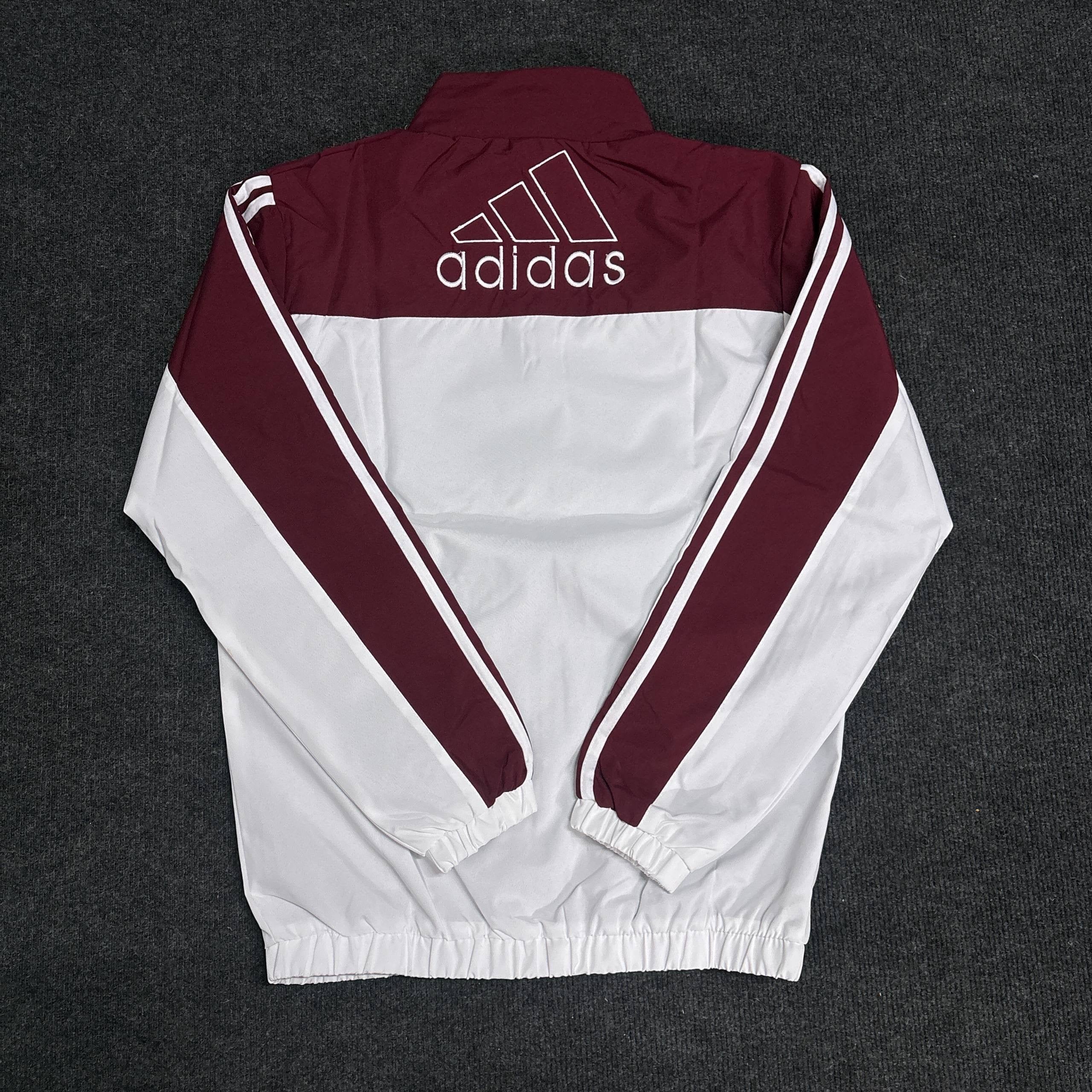 MAROON WHITE RETRO JACKET
