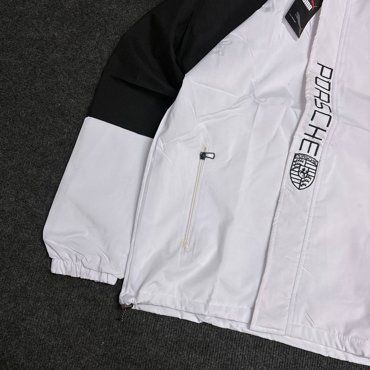 PORSCHE WHITE HOODED JACKET