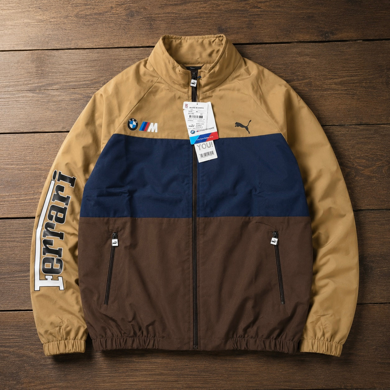 FERRARI BEIGE BLUE JACKET