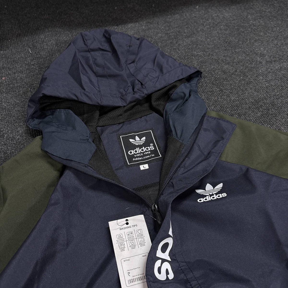 BLUE HOODED JACKET