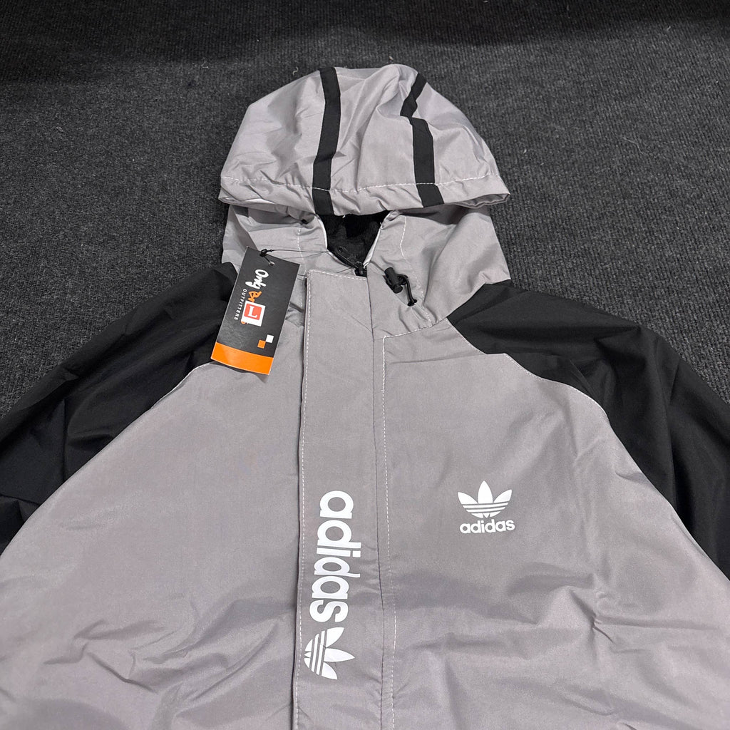 GREY HOODED JACKET