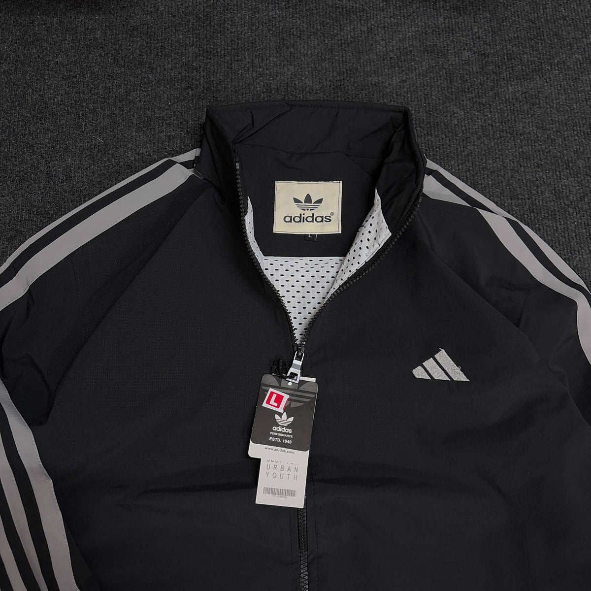 ADIDAS PREMIUM BLACK GREY JACKET