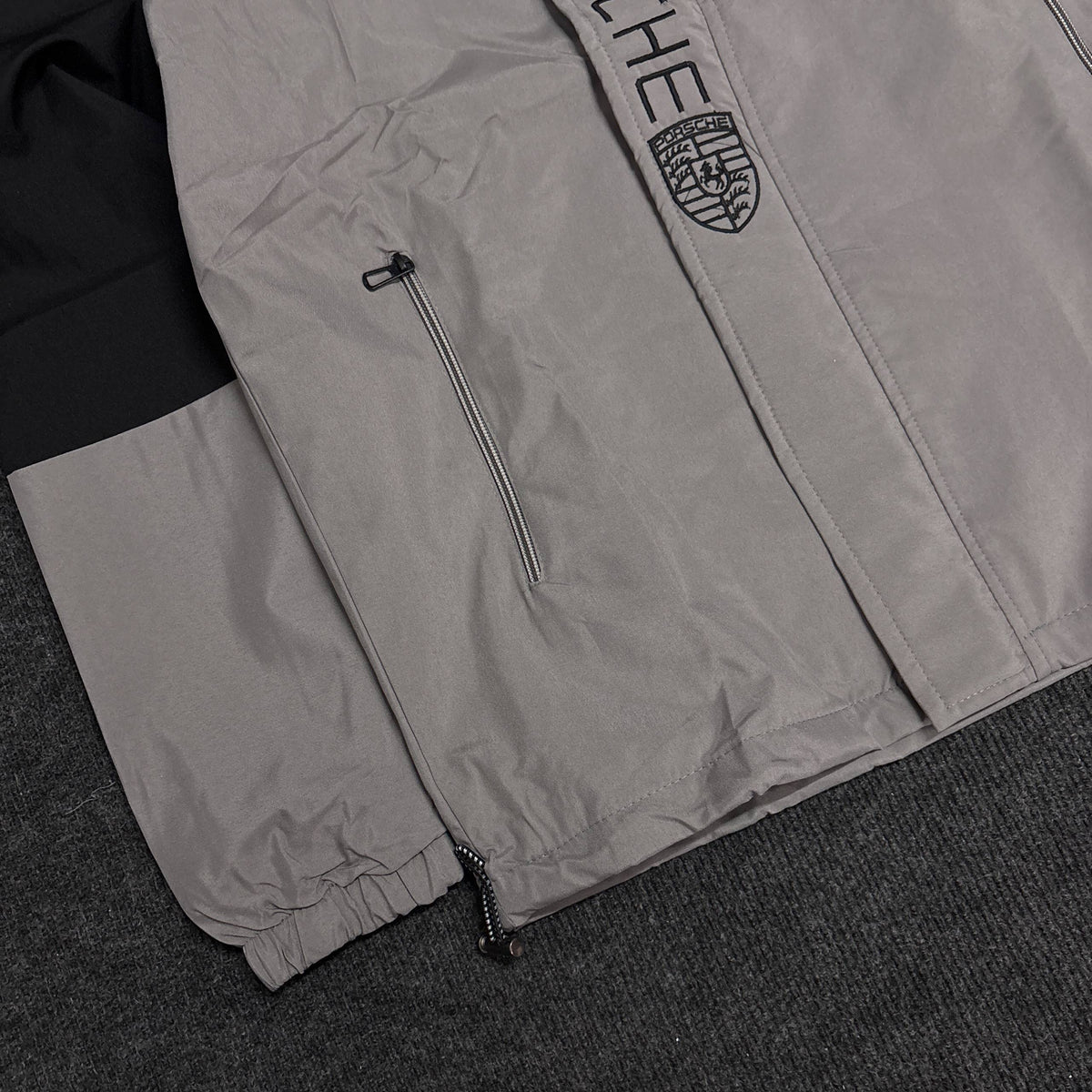 PORSCHE GREY HOODED JACKET