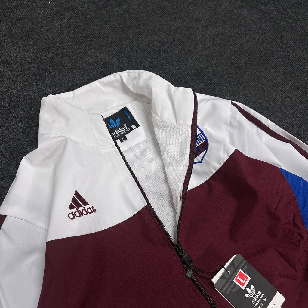 WHITE MAROON RETRO JACKET