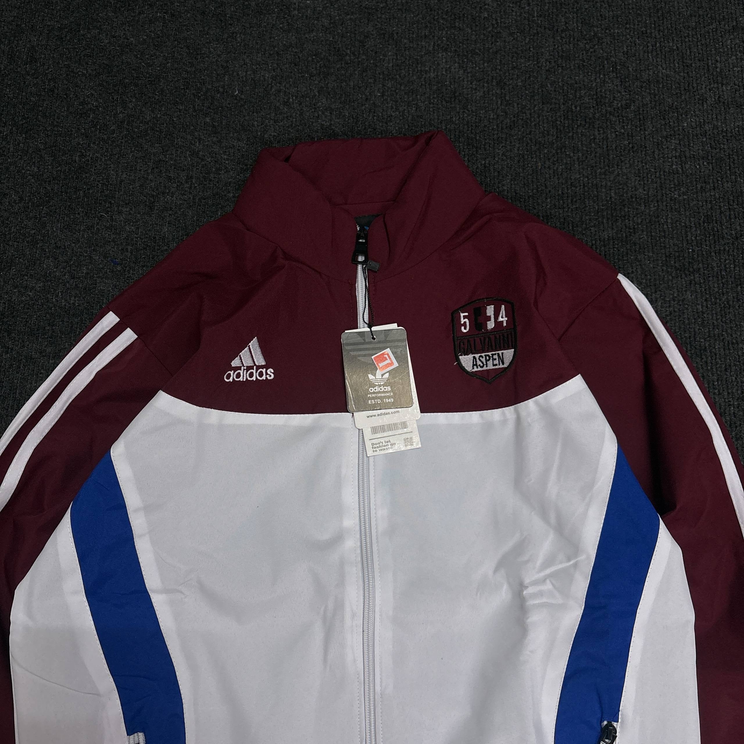 MAROON WHITE RETRO JACKET