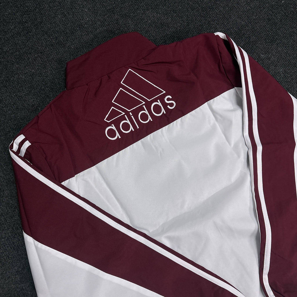 MAROON WHITE RETRO JACKET