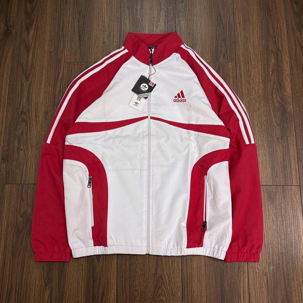 ADIDS WHITE RED JACKET