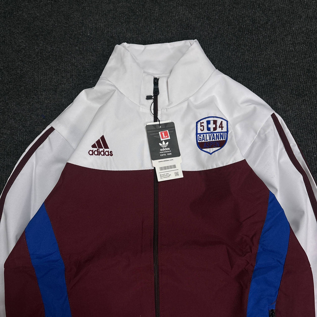WHITE MAROON RETRO JACKET