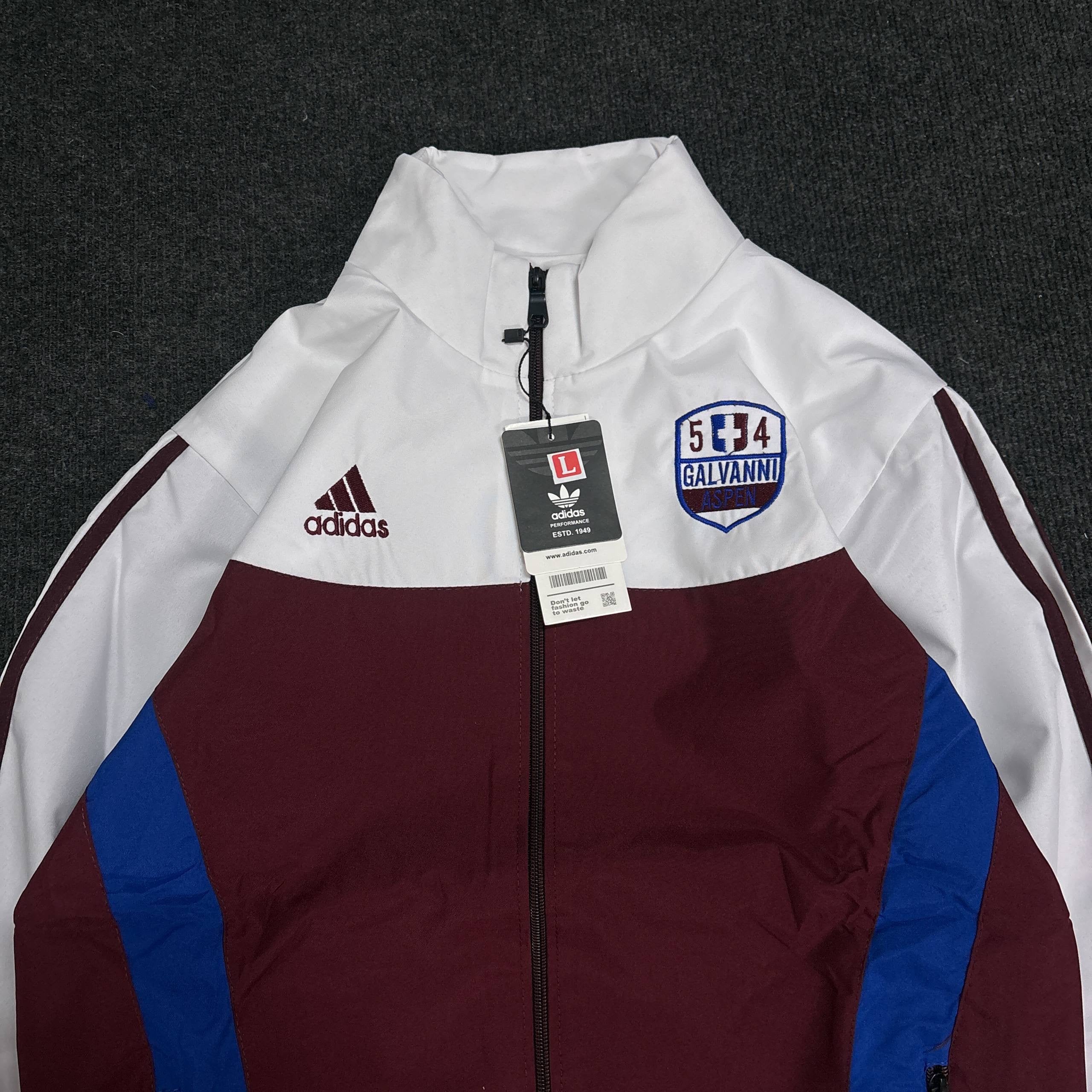 WHITE MAROON RETRO JACKET