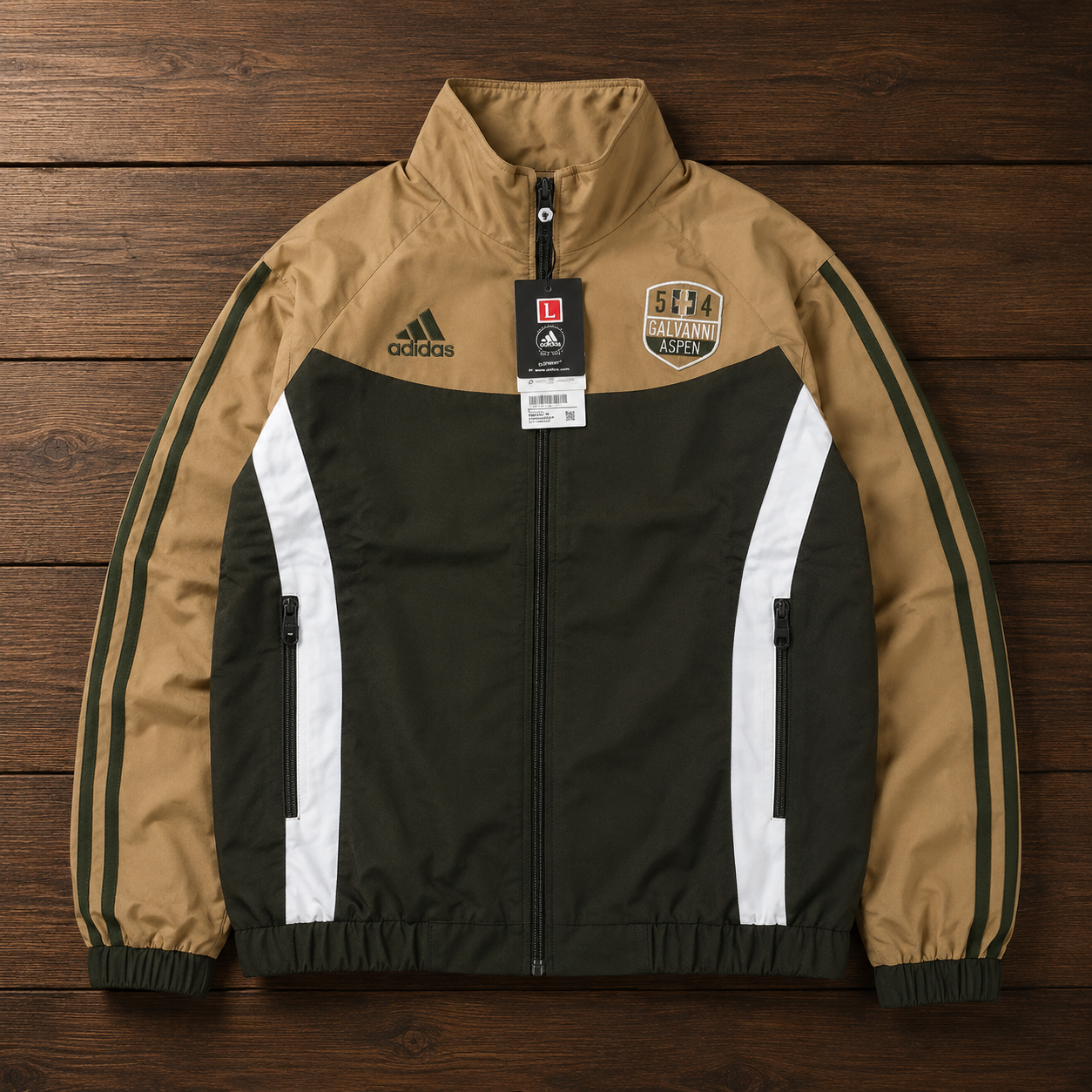 BEIGE GREEN RETRO JACKET