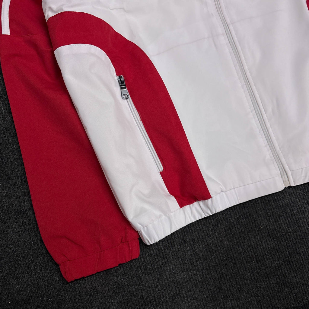 ADIDS WHITE RED JACKET