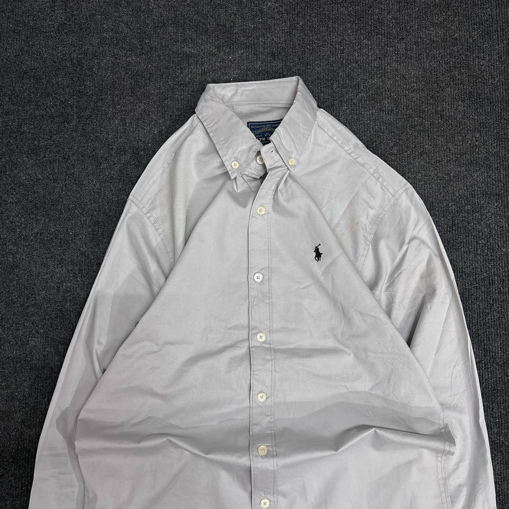 GREY PLAIN OXFORD SHIRT