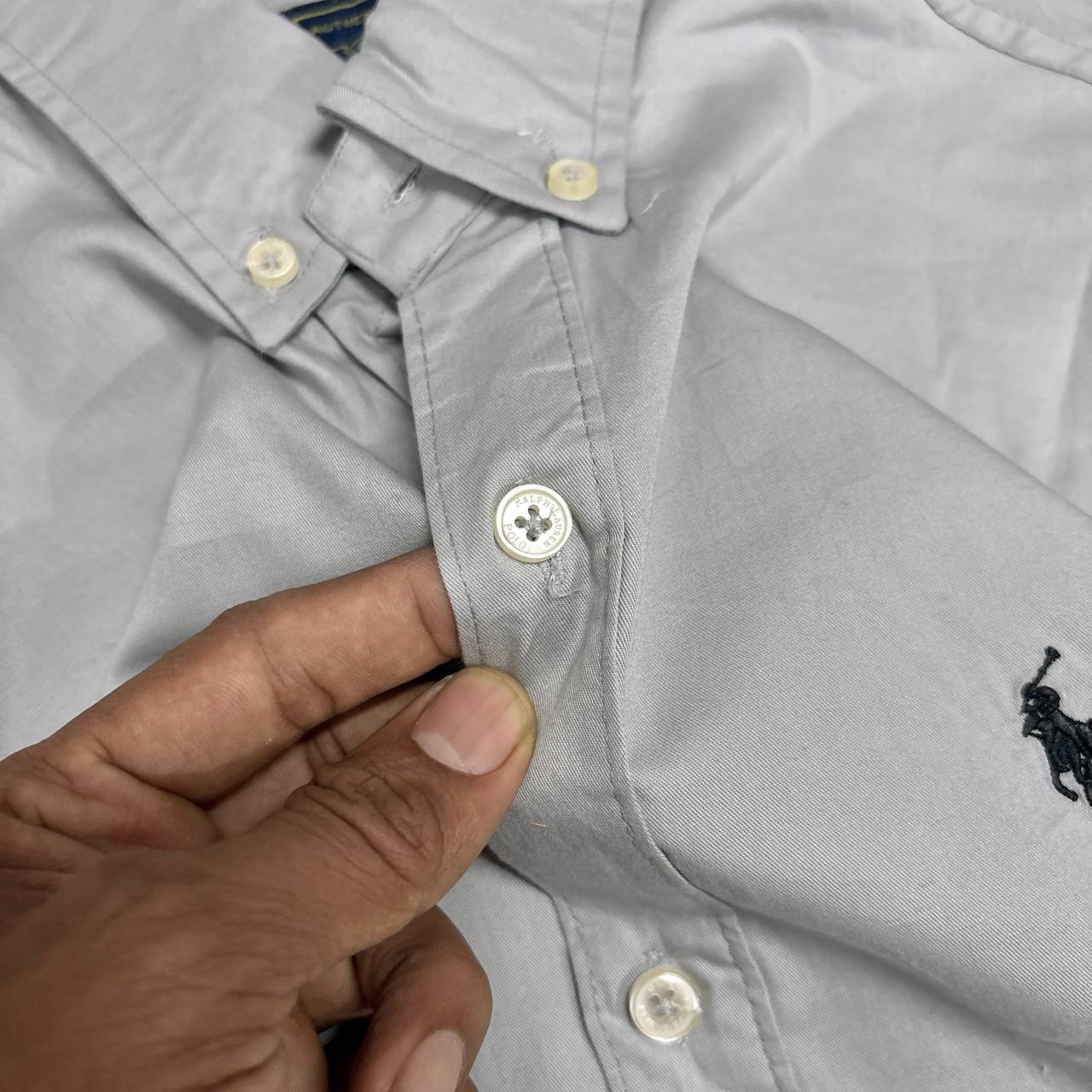 GREY PLAIN OXFORD SHIRT
