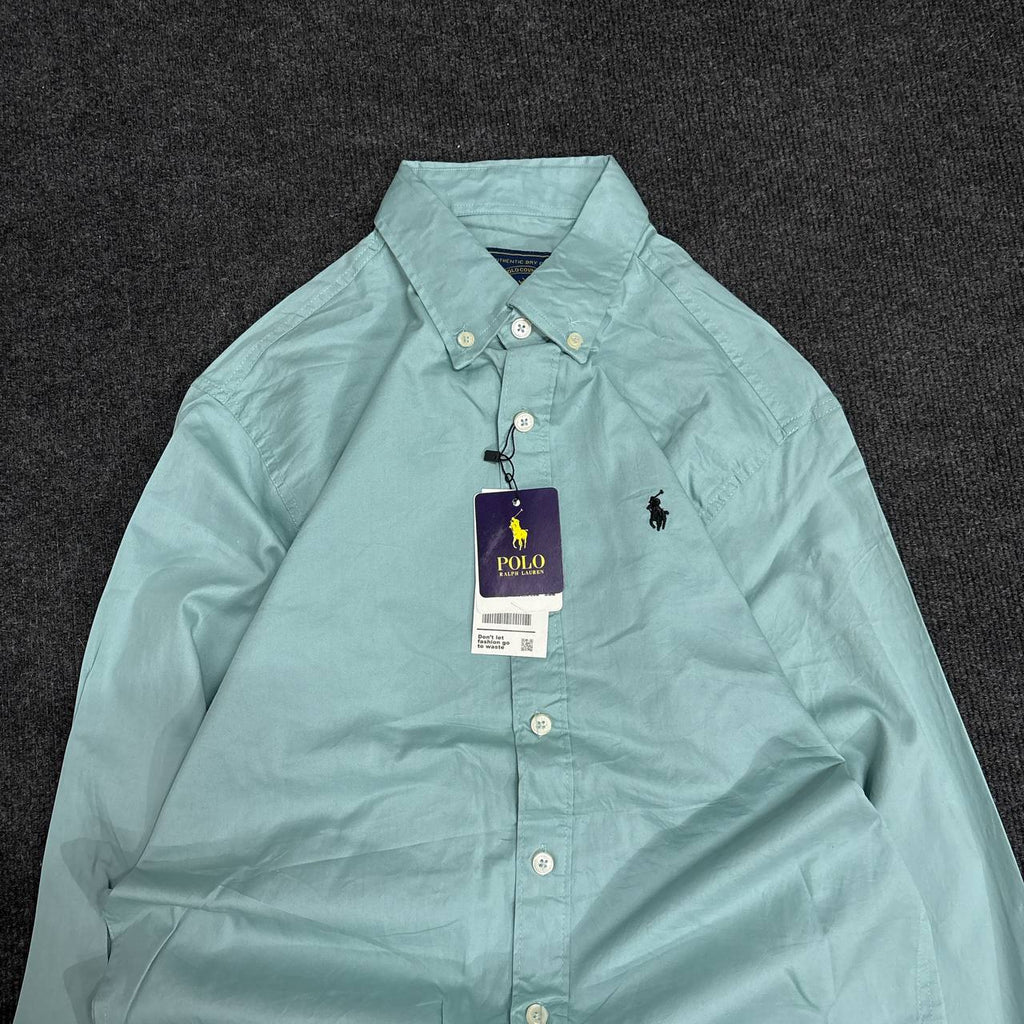 GREEN PLAIN OXFORD SHIRT