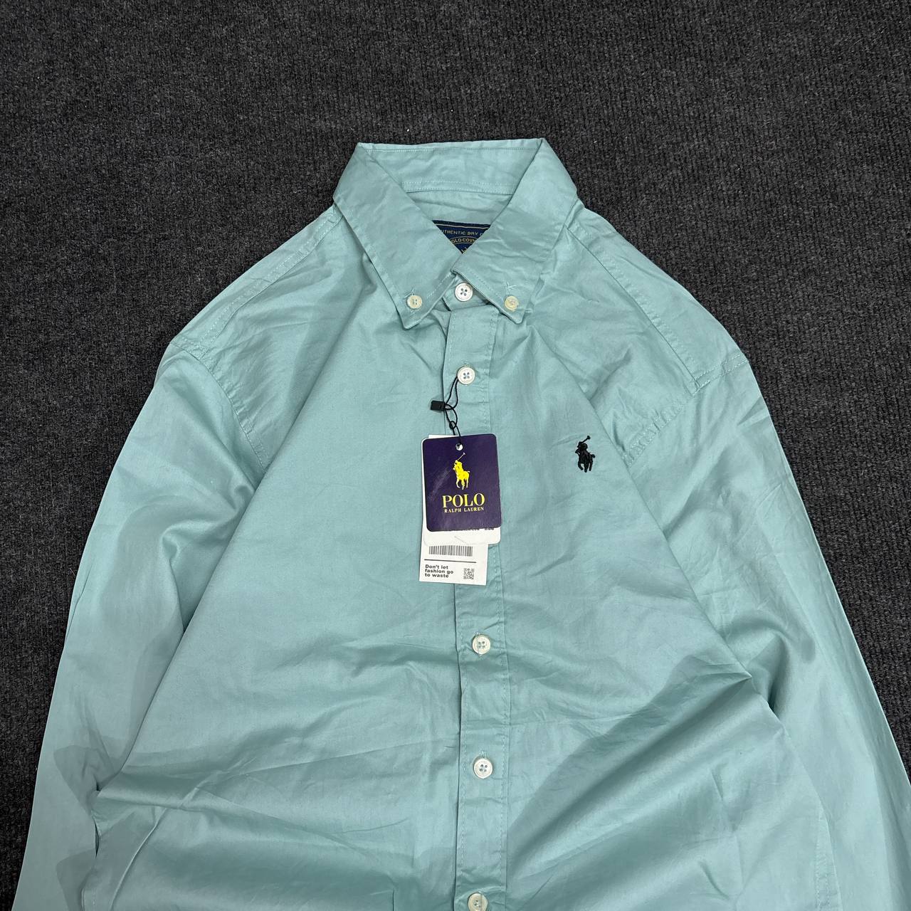 GREEN PLAIN OXFORD SHIRT
