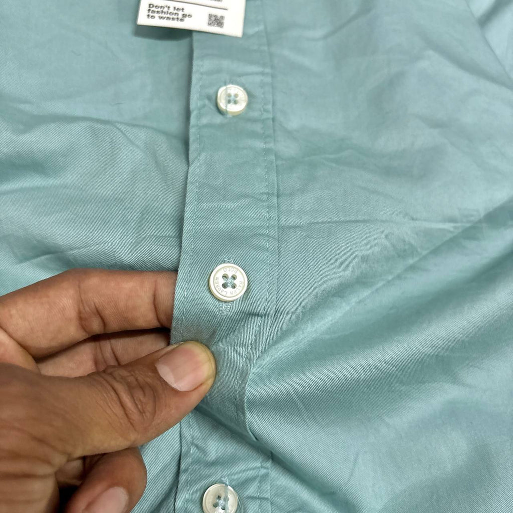 GREEN PLAIN OXFORD SHIRT