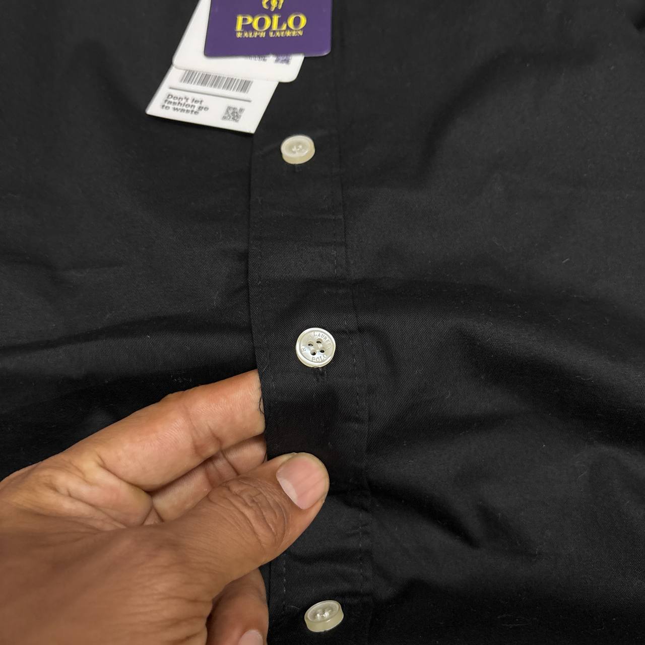 BLACK PLAIN OXFORD SHIRT