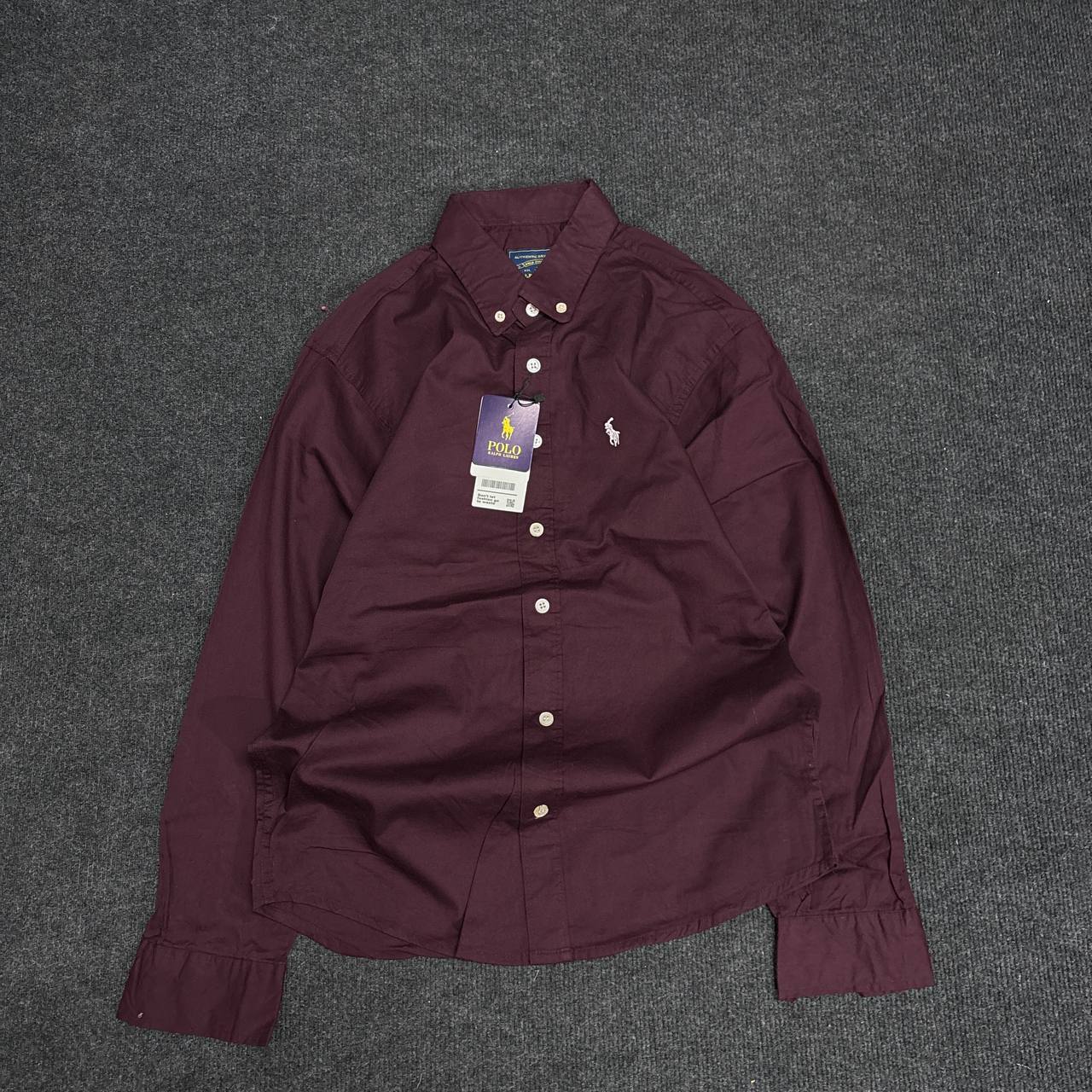 MAROON PLAIN OXFORD SHIRT