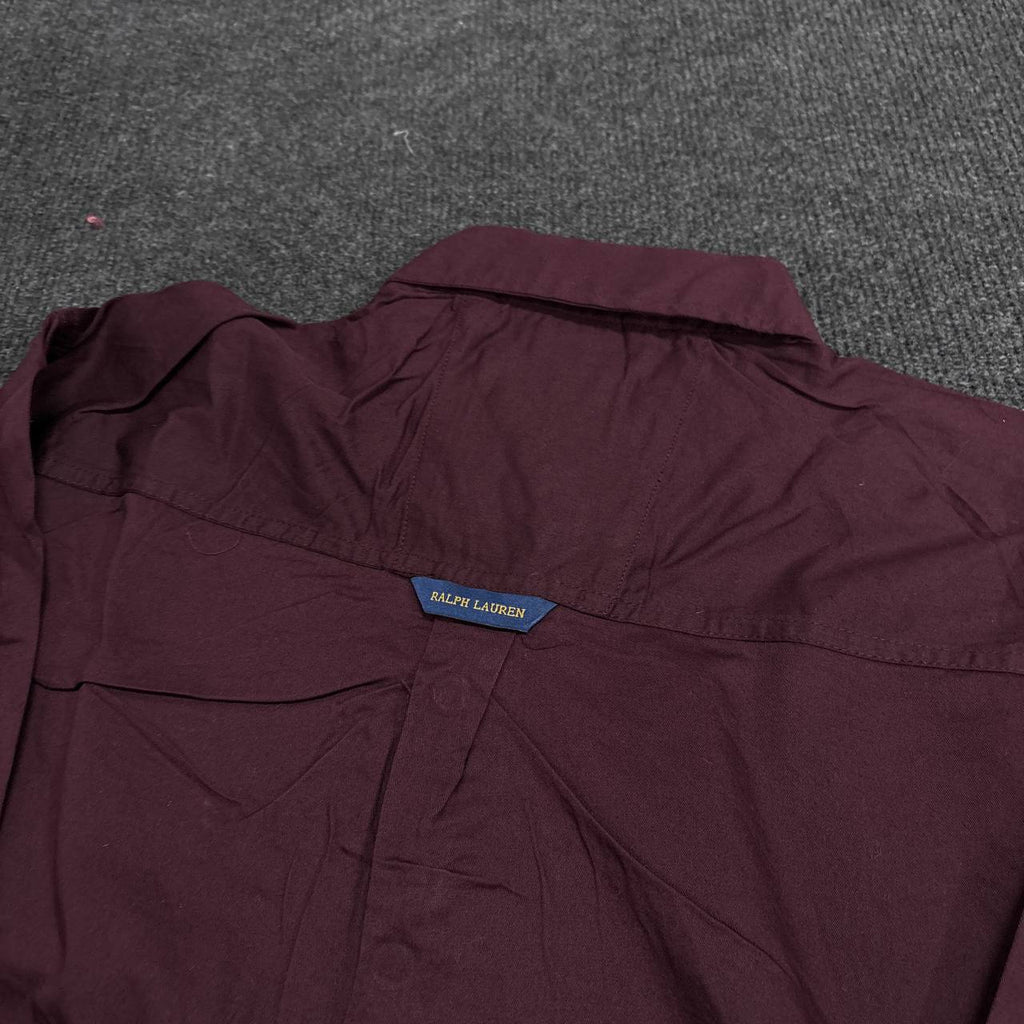 MAROON PLAIN OXFORD SHIRT