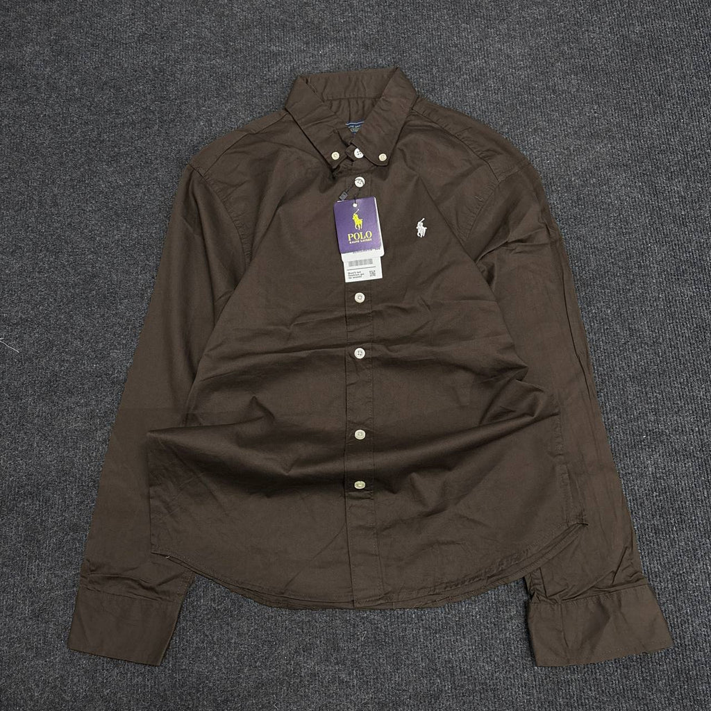 COFFEE DARK OXFORD SHIRT