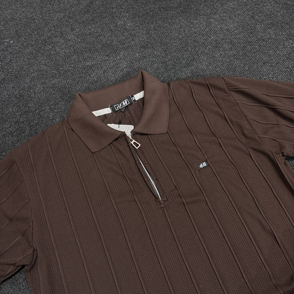 BROWN POLO ZIPPER