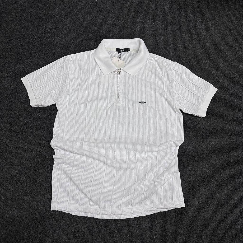 WHITE POLO ZIPPER