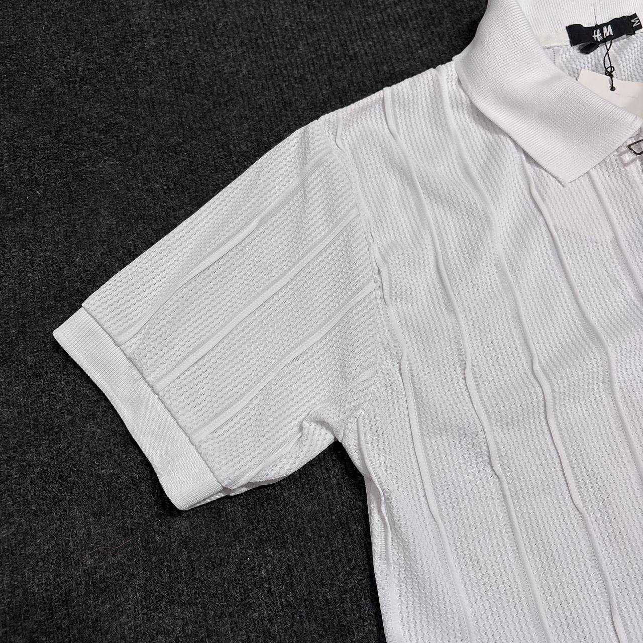 WHITE POLO ZIPPER