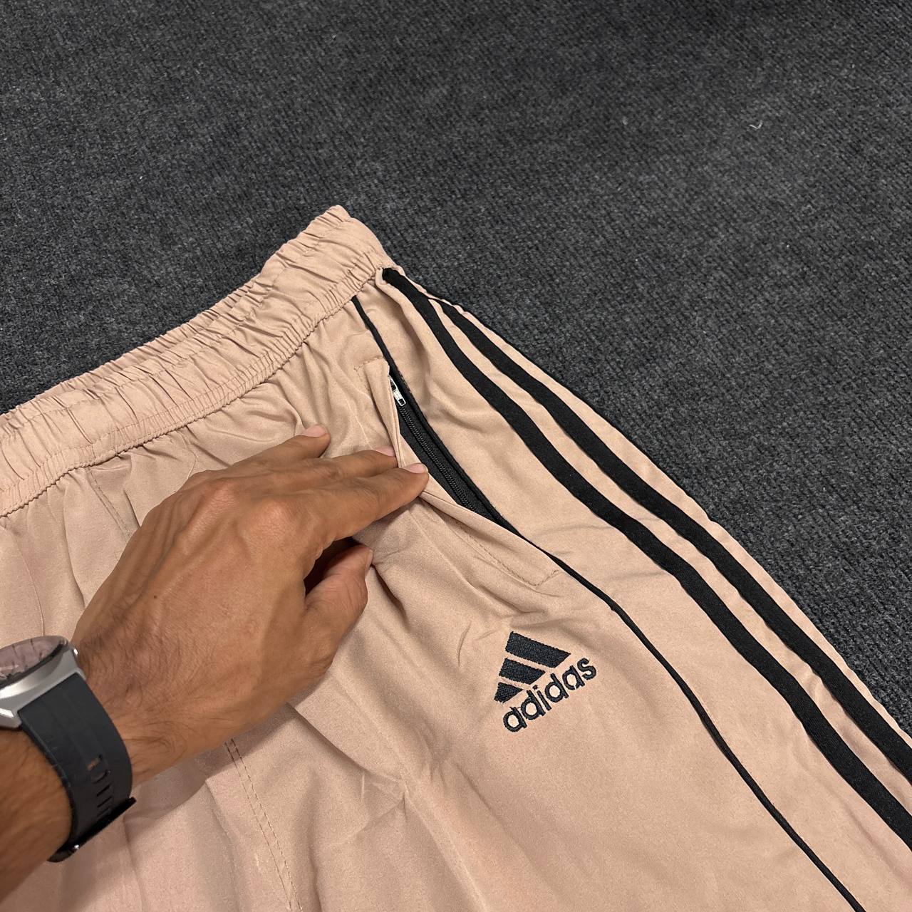 BEIGE TRACK PANTS