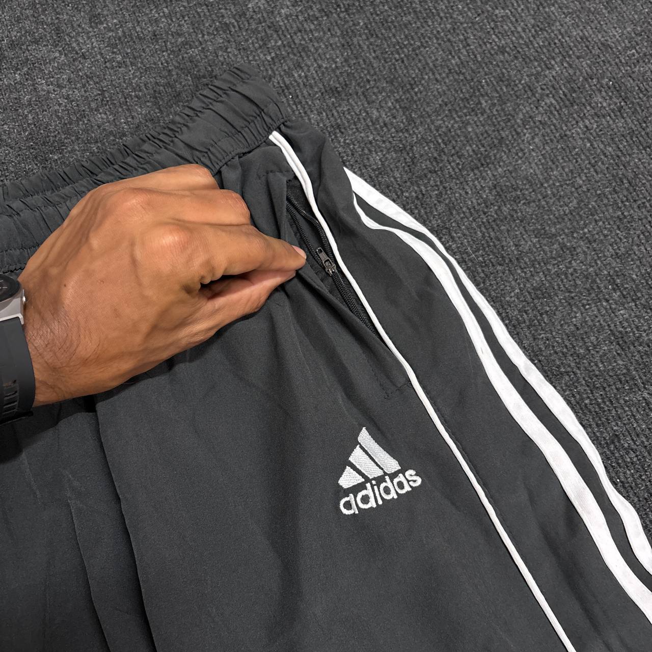 DARK GREY TRACK PANTS