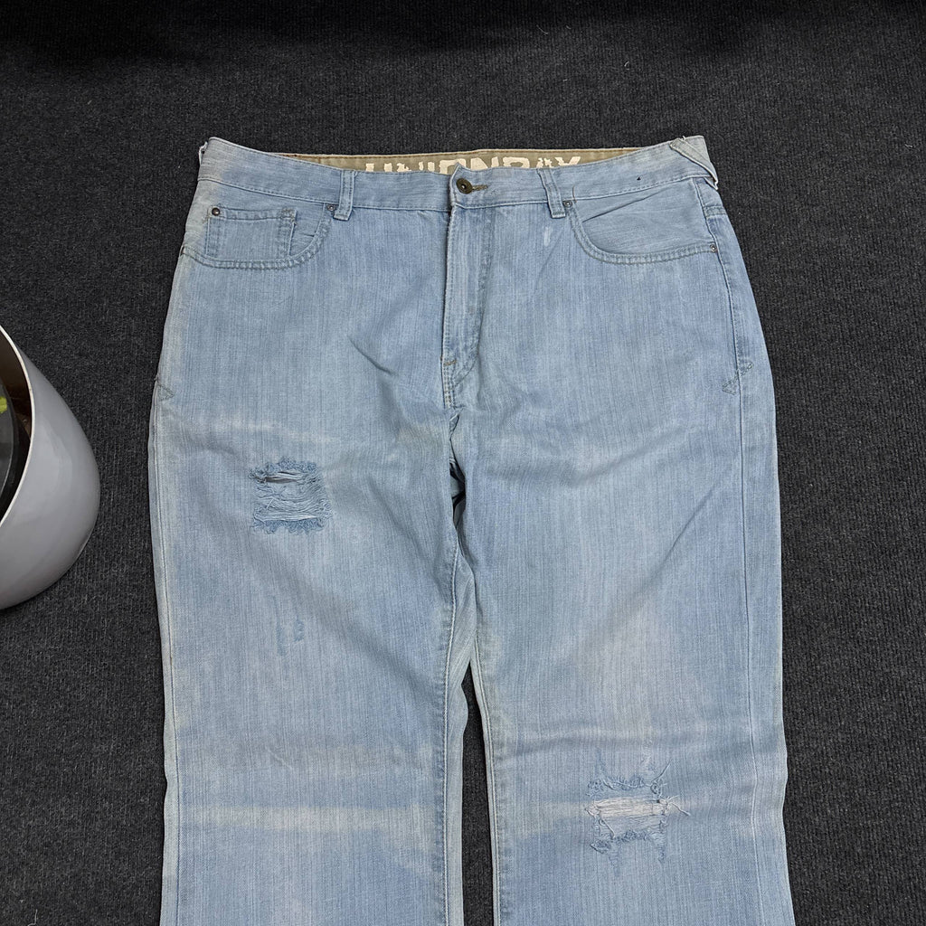 Blue plain denim
