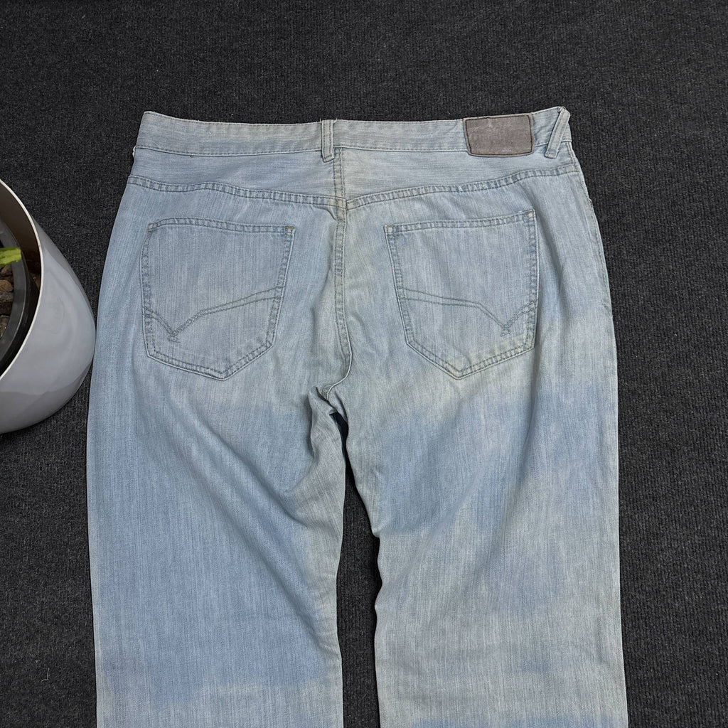 Blue plain denim